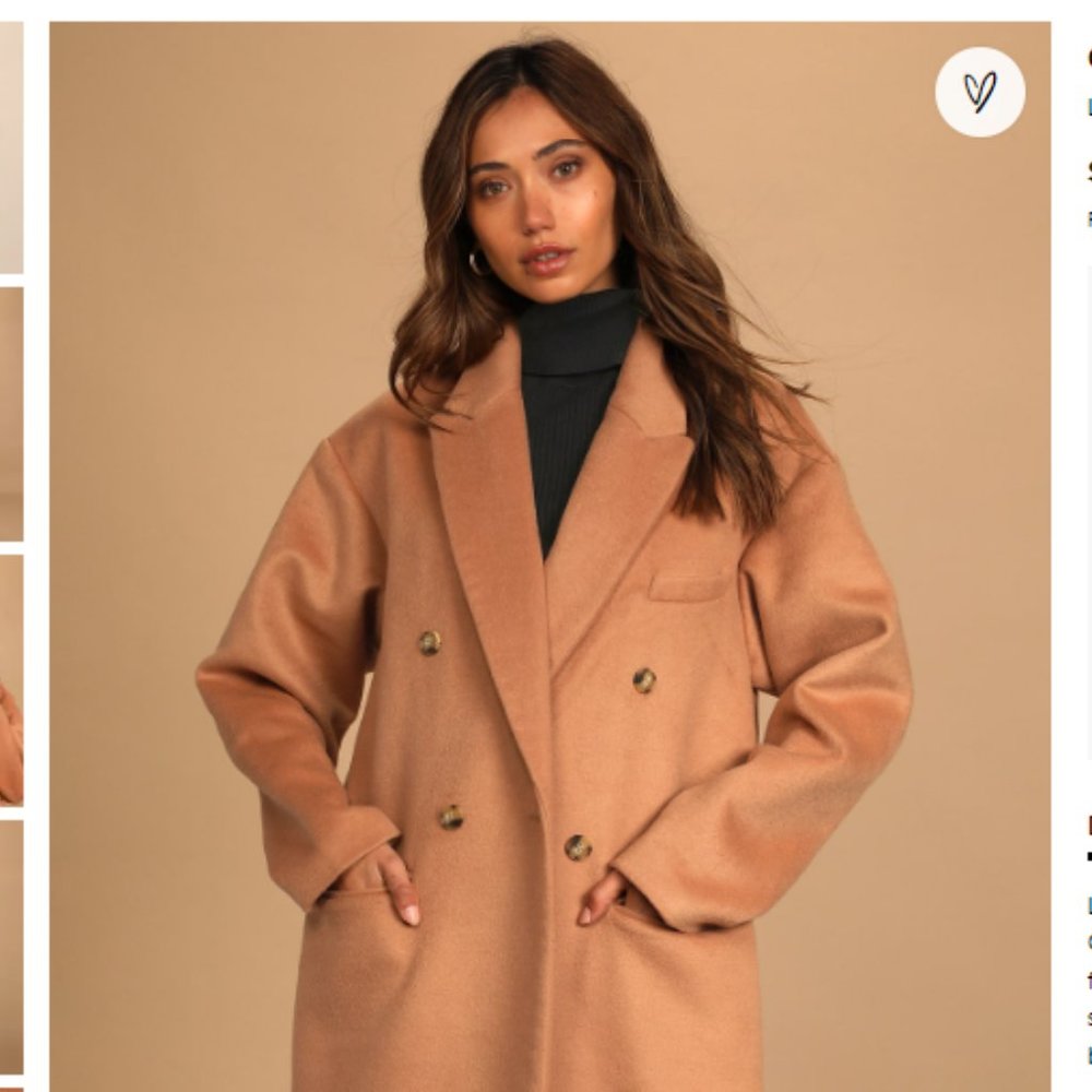 Lulus - Cozy On By Camel Coat